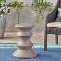 Alia Outdoor 22-inch Light-Weight Concrete Side Table Light Grey