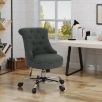 Tyesha Home Office Fabric Desk Chair Dark Gray