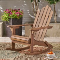 Cara Outdoor Adirondack Acacia Wood Rocking Chair Brown