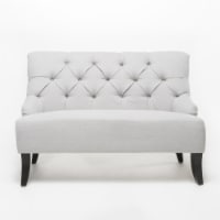 Nicoletta Fabric Settee Loveseat light beige