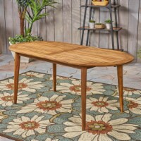 Stanford Outdoor Wood Oval Dining Table Teak