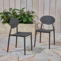 Brynn Outdoor Plastic Chairs (Set of 2) Teal Set of 4