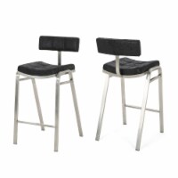 Stanford Morse Modern Microfiber 25.5" Counter Stool (Set of 2)