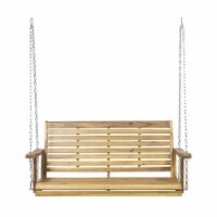 Viola Outdoor Aacia Wood Porch Swing teak finish