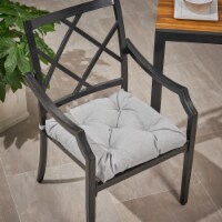 Selina Outdoor Fabric Classic Tufted Chair Cushion charcoal