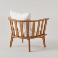 Hilary Outdoor Acacia Wood 2 Seater Club Chairs and Side Table Set