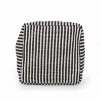 Ishara Boho Yarn Pouf light brown + white