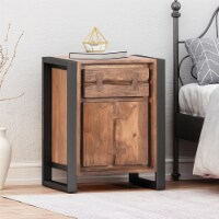 Venus Handcrafted Boho Acacia Wood Cabinet
