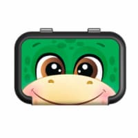 Zipit Recycled Plastic Box Dino - Green Perspective: Main