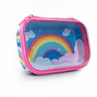 Zip-It Clear Top Pencil Box - Rainbow Perspective: Main