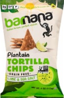 Barnana® Lime & Sea Salt Plantain Tortilla Chips Perspective: Main