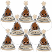Big Dot of Happiness Party 'Til You're Pooped - Mini Cone Poop Emoji Small Party Hats - 8 Ct