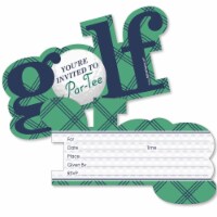Big Dot of Happiness Par-Tee Time - Golf - Shaped Fill-in Invitations with Envelopes - 12 Ct