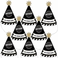 Big Dot of Happiness Happy Retirement Mini Cone Retirement Party Hats Small Party Hats 8 Ct