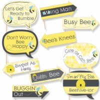 Big Dot of Happiness Funny Honey Bee - Baby Shower Birthday Party Photo Booth Props Kit 10 Pc