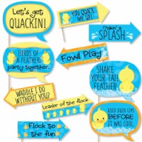 Big Dot of Happiness Funny Ducky Duck - Baby Shower or Birthday Party Photo Booth Props 10 Pc