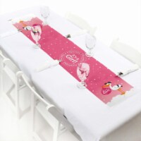 Big Dot of Happiness Girl Special Delivery - Petite Baby Shower Paper Table Runner 12 x 60 in