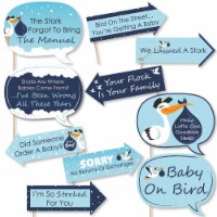 Big Dot of Happiness Funny Boy Special Delivery - Blue It's a Stork Photo Booth Props 10 Pc