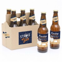 Big Dot of Happiness Strike Up the Fun Bowling Party - 6 Soda/Beer Bottle Labels & 1 Carrier