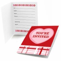 Big Dot of Happiness Conversation Hearts - Fill In Valentine's Day Party Invitations 8 Ct