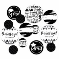 Big Dot of Happiness Black & White Grad Best is Yet to Come 2023 Party Large Confetti 27 Ct