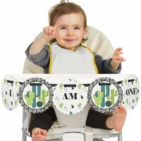 Big Dot of Happiness Prickly Cactus Party 1st Birthday Highchair Decor I Am One Fiesta Banner