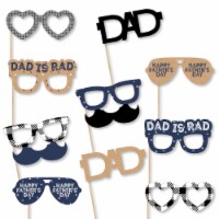 Big Dot of Happiness My Dad is Rad Glasses - Paper Father's Day Photo Booth Props Kit 10 Ct