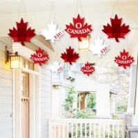Big Dot of Happiness Hanging Canada Day - Outdoor Hanging Decor - Canadian Party Decor 10 Pc