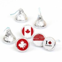 Big Dot of Happiness Canada Day - Canadian Party Round Candy Sticker Favors (1 sheet of 108)