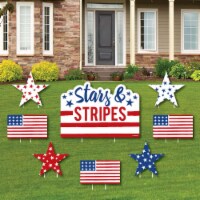 Big Dot of Happiness Stars & Stripes - Outdoor Lawn Decor - USA Patriotic Yard Signs 8 Ct