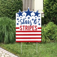 Big Dot of Happiness Stars & Stripes - Party Decor Day USA Patriotic Party Welcome Yard Sign