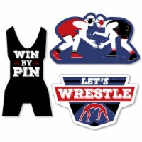 Big Dot of Happiness Own the Mat - Wrestling - DIY Shaped Birthday Party Cut-Outs - 24 Ct