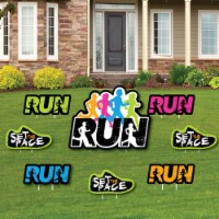 Big Dot of Happiness Set the Pace Running Outdoor Lawn Decor Track Marathon Yard Signs 8 Ct
