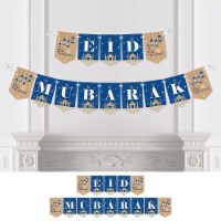 Big Dot of Happiness Ramadan - Eid Mubarak Bunting Banner - Party Decorations - Eid Mubarak