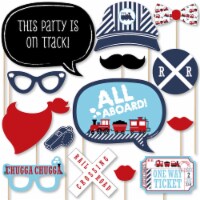 Big Dot of Happiness Railroad Party Crossing Birthday or Baby Shower Photo Booth Props 20 Ct