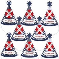 Big Dot of Happiness Railroad Party Crossing - Mini Cone Train Party - Small Party Hats 8 Ct