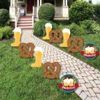 Big Dot of Happiness Oktoberfest - Pretzel & Beer Lawn Outdoor Beer Festival Yard Decor 10 Pc