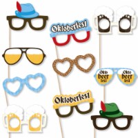 Big Dot of Happiness Oktoberfest Glasses - Paper Card Stock Party Photo Booth Props Kit 10 Ct