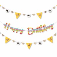Big Dot of Happiness Let's Fiesta - Mexican Fiesta Party Letter Banner Decor - Happy Birthday