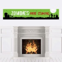 Big Dot of Happiness Zombie Zone - Halloween Zombie Crawl Party Decorations Party Banner