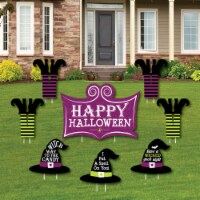 Big Dot of Happiness Happy Halloween - Outdoor Lawn Decor - Witch Party Yard Signs - Set of 8