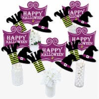 Big Dot of Happiness Happy Halloween - Witch Party Centerpiece Sticks - Table Toppers - 15 Ct