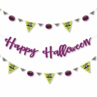 Big Dot of Happiness Happy Halloween - Witch Party Letter Banner Decoration - Happy Halloween
