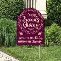 Big Dot of Happiness Elegant Thankful for Friends Party Decor Thanksgiving Welcome Yard Sign