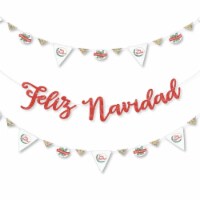 Big Dot of Happiness Feliz Navidad Holiday Christmas Party Letter Banner Decor Feliz Navidad