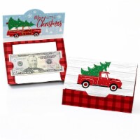 Big Dot of Happiness Merry Little Christmas Tree Red Truck Car Money & Gift Card Holders 8 Ct
