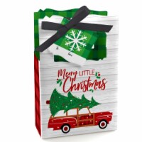 Big Dot of Happiness Merry Little Christmas Tree - Red Car Party Favor Boxes Gift Bags 12 Ct