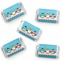 Big Dot of Happiness Holly Jolly Penguin Mini Candy Bar Wrappers Christmas Party Favors 40 Ct