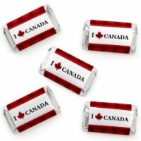 Big Dot of Happiness Canada Day Mini Candy Bar Wrapper Stickers Canadian Party Favors 40 Ct