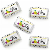 Big Dot of Happiness Tutti Fruity - Mini Candy Bar Wrapper Stickers Summer Party Favors 40 Ct